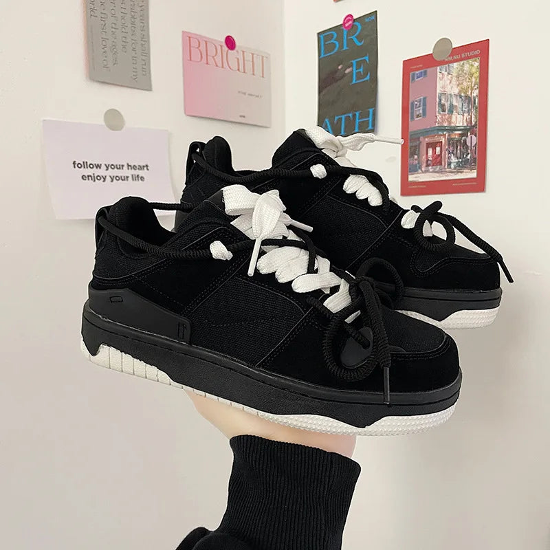 Men's Sneakers Lace Up Casual Shoes Spring Trend Platform Men Shoes Couple Outdoor Running Shoes Designer Women Vulcanized Shoe