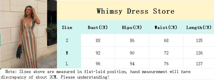 Sexy Printed Colorful Deep V-neck Crochet Maxi Dress Women Chic Sleeveless Backless Sling Slim Vestido 2025 Lady Vacation Robes