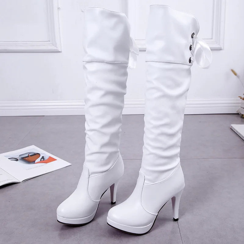 Classics Women Boots Luxury Knight Women Length Boot Fashion Sexy Soft Leather Shoes Leather Elegant Comfortable Knee High Boots