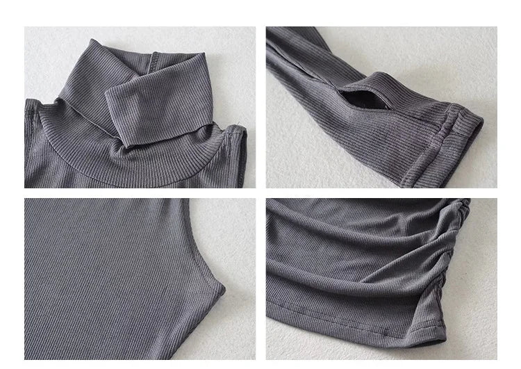 Spring Sexy High Collar Dress Spicy Sweet Tight Pure Desire Style Halter Wrap Hip Dress Women