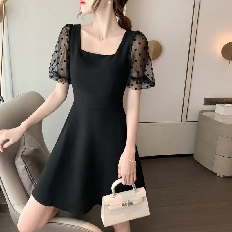 Midi Woman Dress Backless Dresses for Women Black Open Back Mesh Cheap Casual Elegant Chic on Sales Promotion Sensual Sexy Party