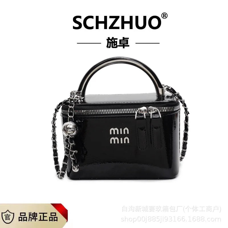 Fashionable Box Handbag Women's Simple Crossbody Small Square Bag Spring 2025 New Style Single Shoulder Chain Bag