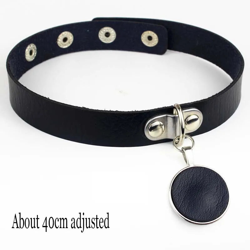 Woman Black Bat Punk Choker Collar Necklace Sexy PU Leather Heart Lock Key Spike Gothic Cosplay Accessories Party Jewelry New