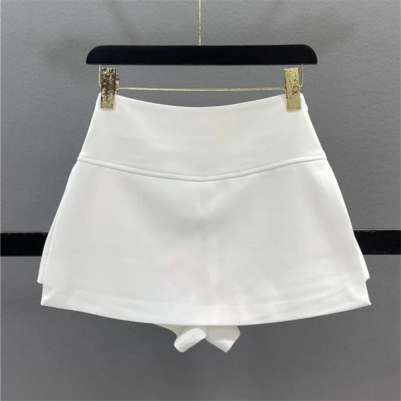 Limiguyue High Quality Brand Y2K A-Line Skirt Women Summer High Waist Mini Skort Split Office Short Skirt Slim Fit Sexy 197A