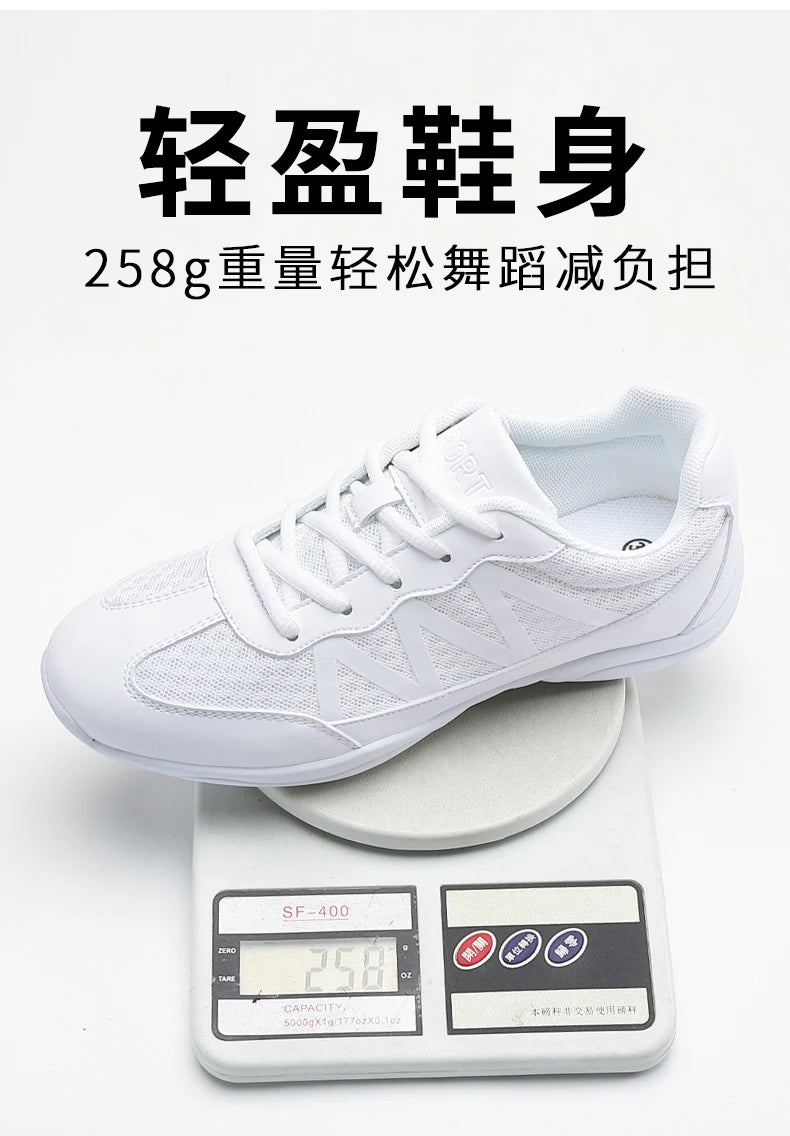 New cheerleading shoes Children's dance shoes Competitive aerobics shoes Fitness shoes Women's white jazz sports shoes 2105