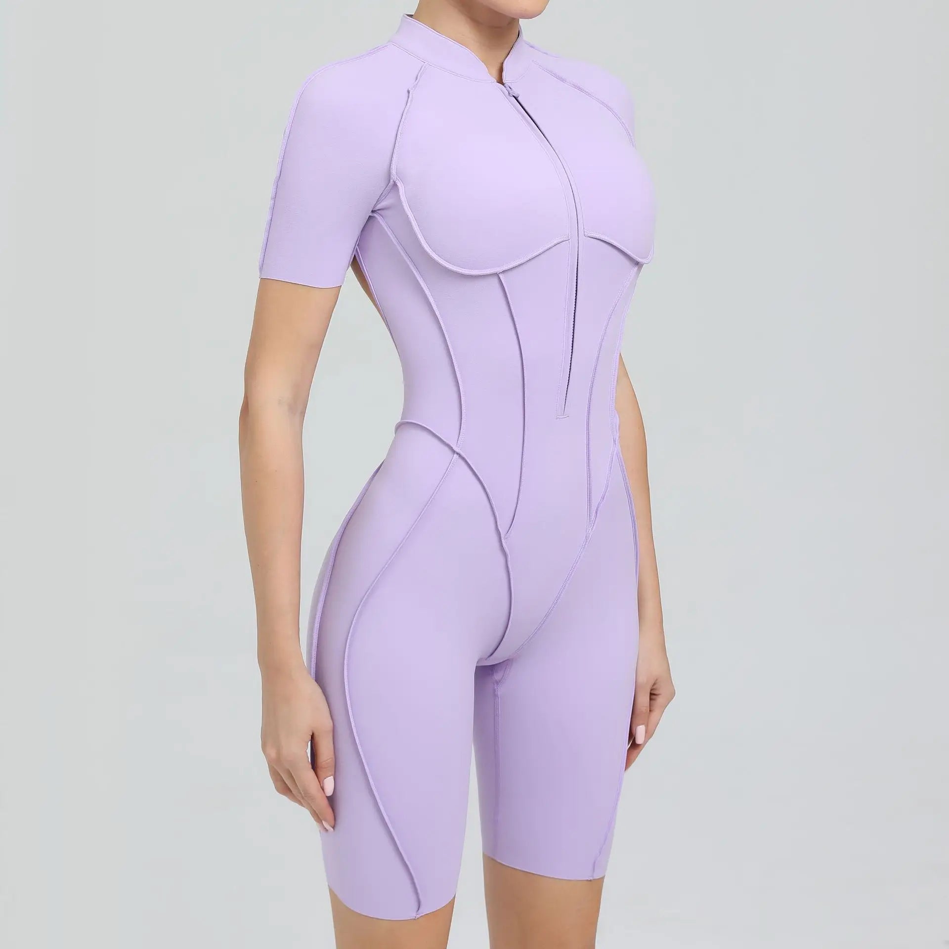 Women's Sports Jumpsuit Zipper Yoga Set Fitness Combination Lift Buttocks Bare Back Gym Sexy Sports Jumpsuit Gym Romper