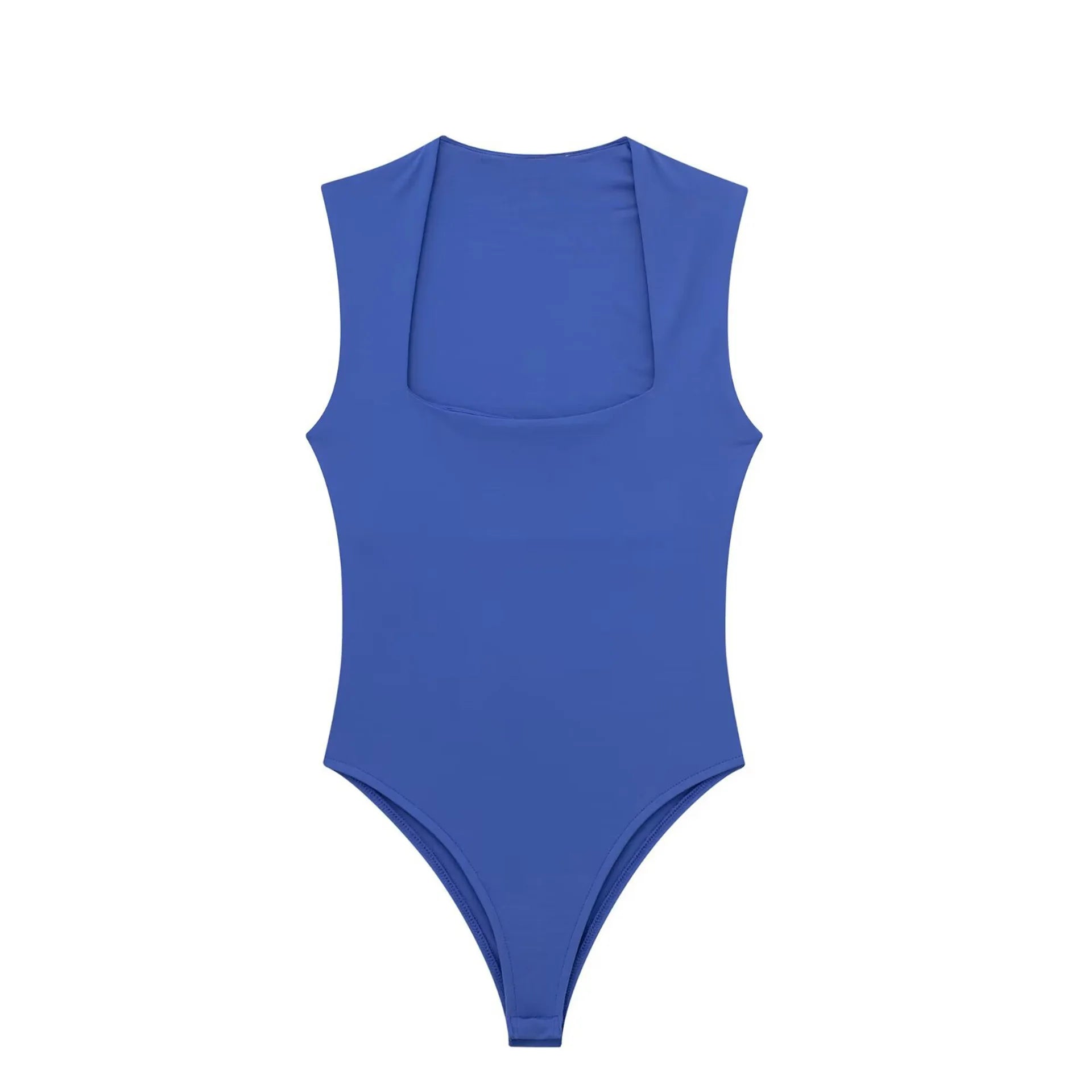 Black Body Woman Sleeveless White Bodysuit Women Square Neck Summer One Piece Swimsuits Sexy Lingerie Women's Bodysuit