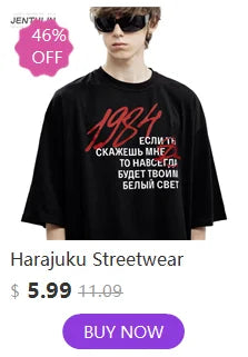 Hip Hop Streetwear Oversized Men Clothing Short Sleeve I Hate Lida Graphic Print Y2k Tops Tee Harajuku Goth Korean Tshirt Cotton
