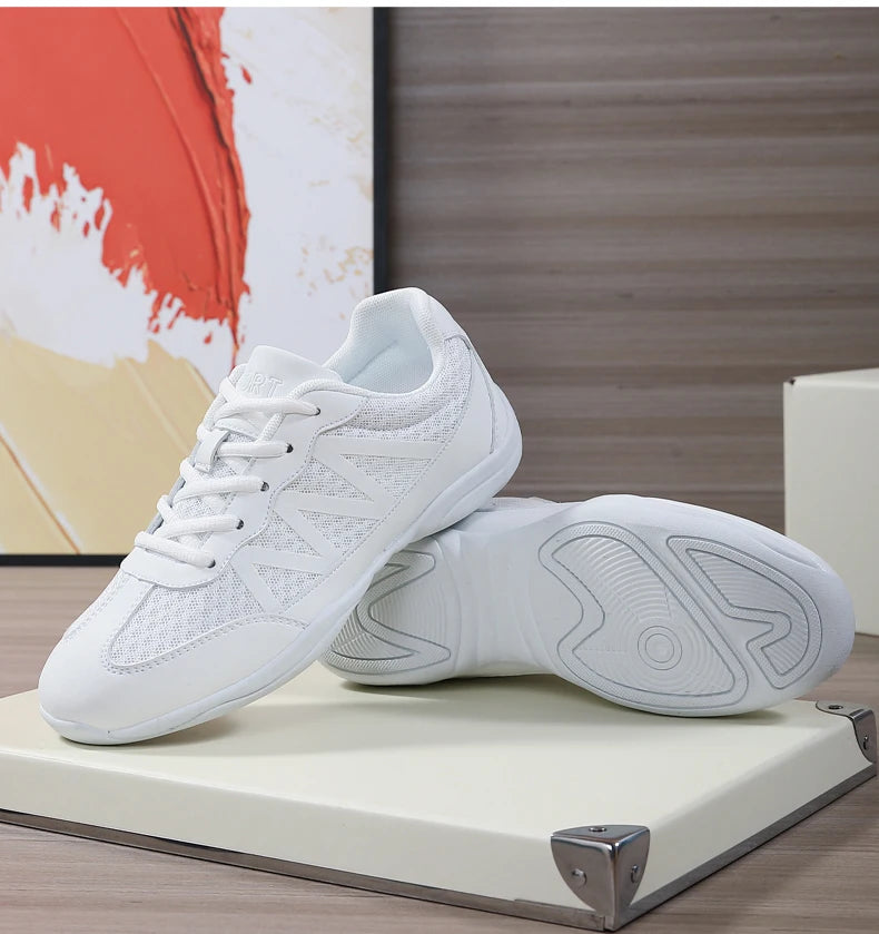 New cheerleading shoes Children's dance shoes Competitive aerobics shoes Fitness shoes Women's white jazz sports shoes 2105