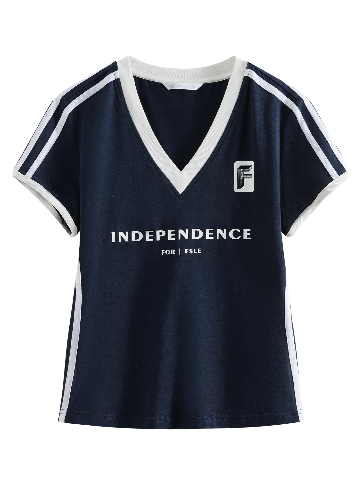 FSLE 2025 Summer Sporty Cropped Jersey Tee Petite Racerback Gym to Street Y2K Aesthetic Breathable Split Hem Reflective Trim