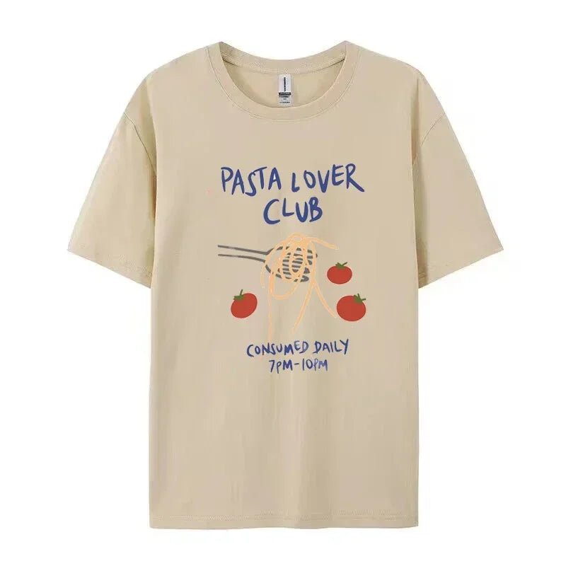 Women Retro Graphic Tee Fruit Print Crew Neck Short Sleeve T-Shirt Unisex Fashion Top Oversized Harajuku Y2k Streetwear T-Shirts