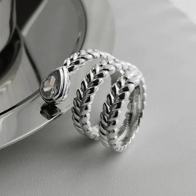 VENTFILLE 925 Sterling Silver Irregular Ring for Women Geometry Versatile Minimalism  Accessories Jewelry Gift Dropshipping