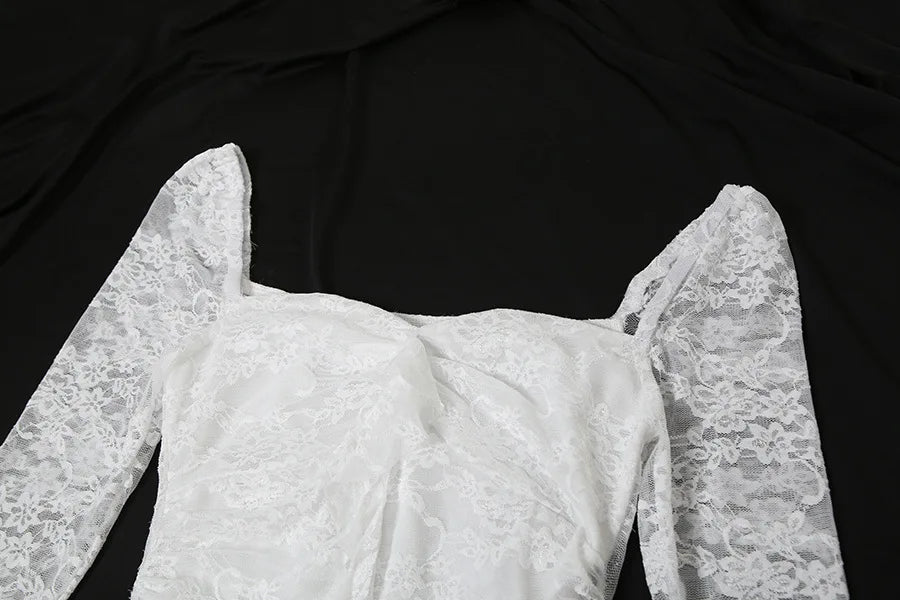 AltGoth Mall Goth Fairycore Dress Women Vintage Aesthetic Elegant Sweet Sexy See Through Irregular Hem High Waist Corset Dress