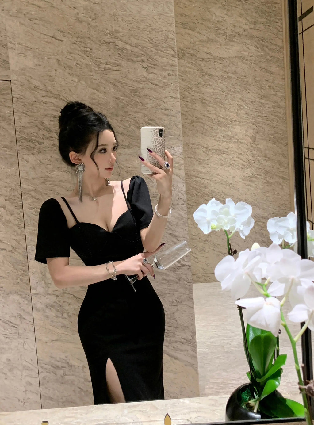 Sexy Spaghetti Straps Womens Dresses Off Shoulder Slash Neck Elegant Gowns Luxurious Evening Party Long Dress Split Vestidos New