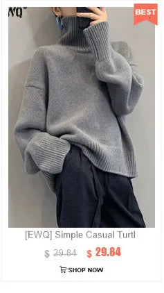 [EWQ] Big Size Long Sleeve Hooded Zipper Decorate Blue Knit Cardigan Women Thick Sweater Jacket 2024 Autumn New Fashion 16O2559