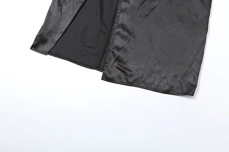 Weird Puss Prom Elegant 2 Piece Set Women Sequins Patchwork Backless Tube Tops+Ruched Slits Long Skirts Matching Sexy Trend Suit