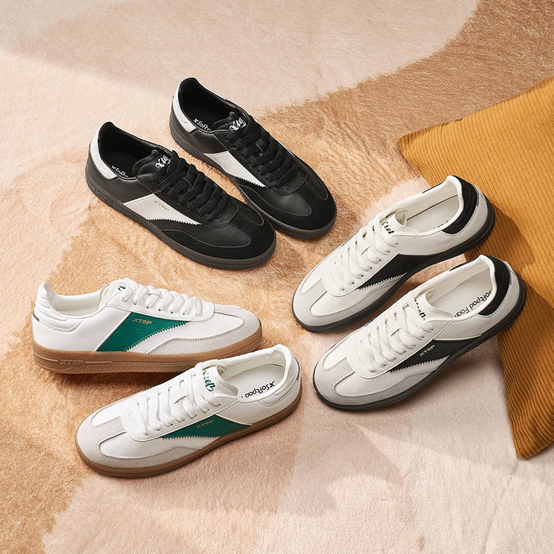 Xtep GAT Skateboarding Shoes For Men 2025 Spring Stability Comfortable Sports Shoes Classics Street Soft Sneakers 875119310004