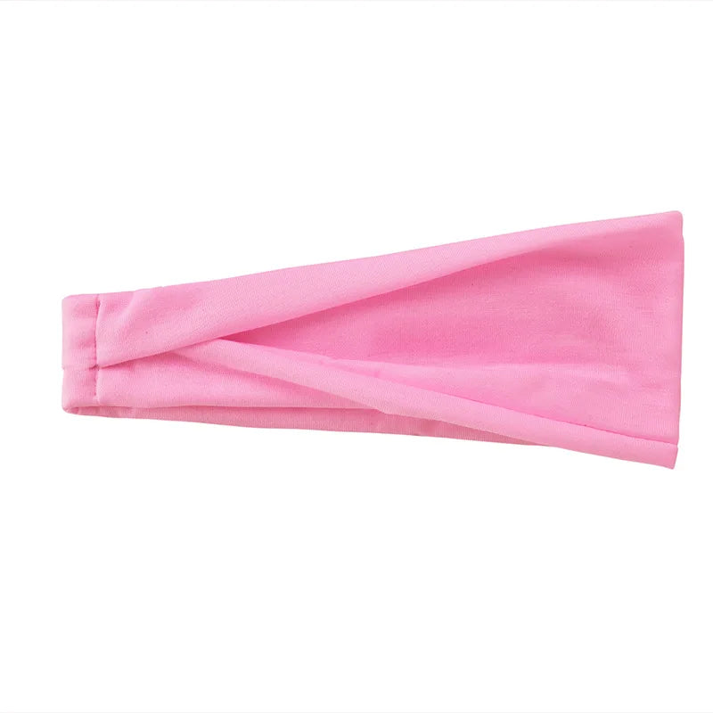New Women Solid Color Elastic Hair Bands Yoga Headband Fashion Turban Makeup Hair Hoop Vintag Knotted Headwrap Hair Accessories
