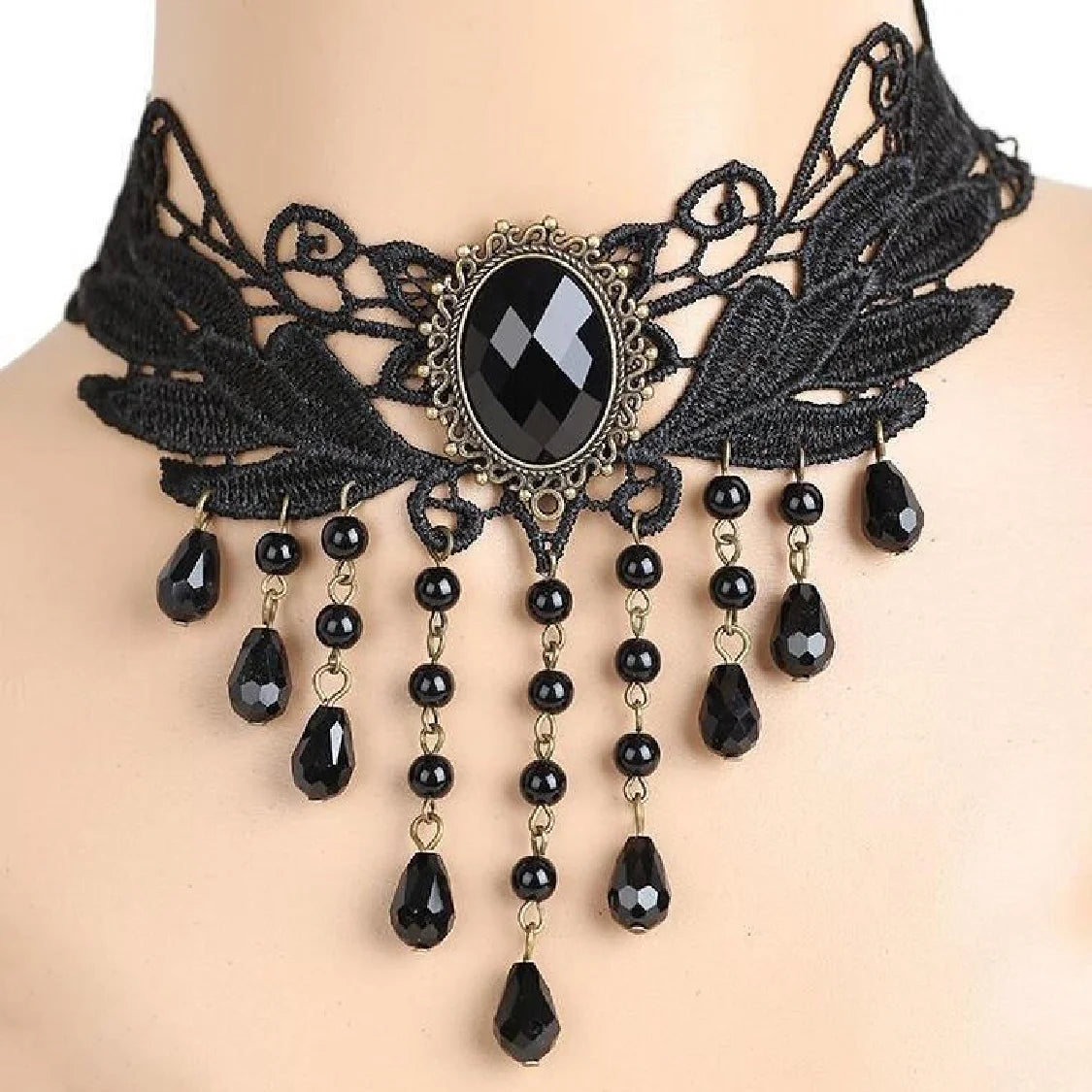 Girl Black Lace Choker Necklace For Women Trendy Neck Chain Collarbone Necklaces Punk Lolita Gothic jewelry For Girls Vintage