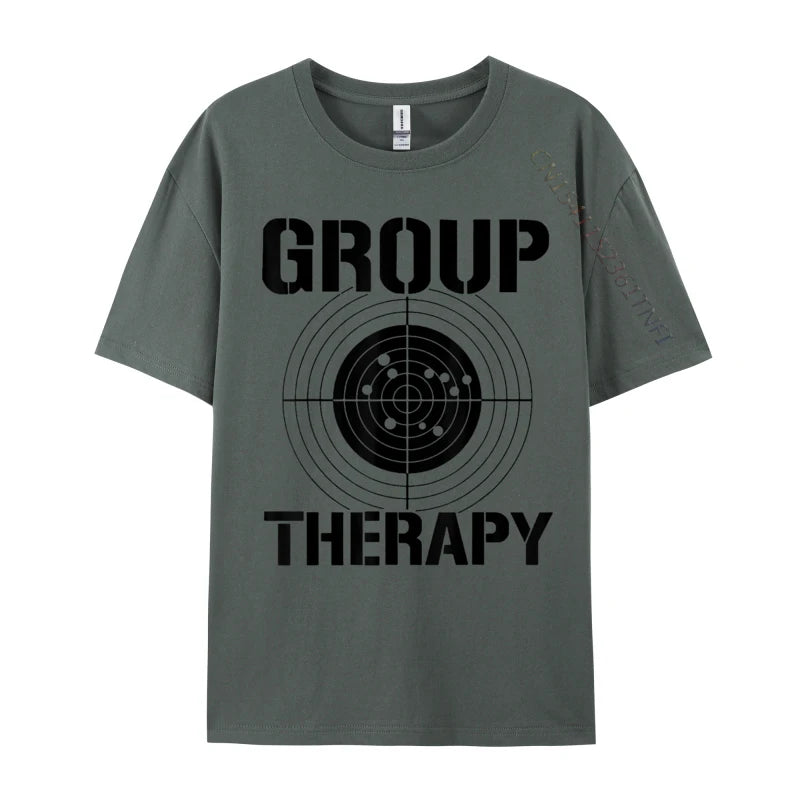 Men T-shirts Group Therapy Casual T-Shirt Retro Normal Cotton Men Tops Tees Casual Clothing Shirt Top Quality