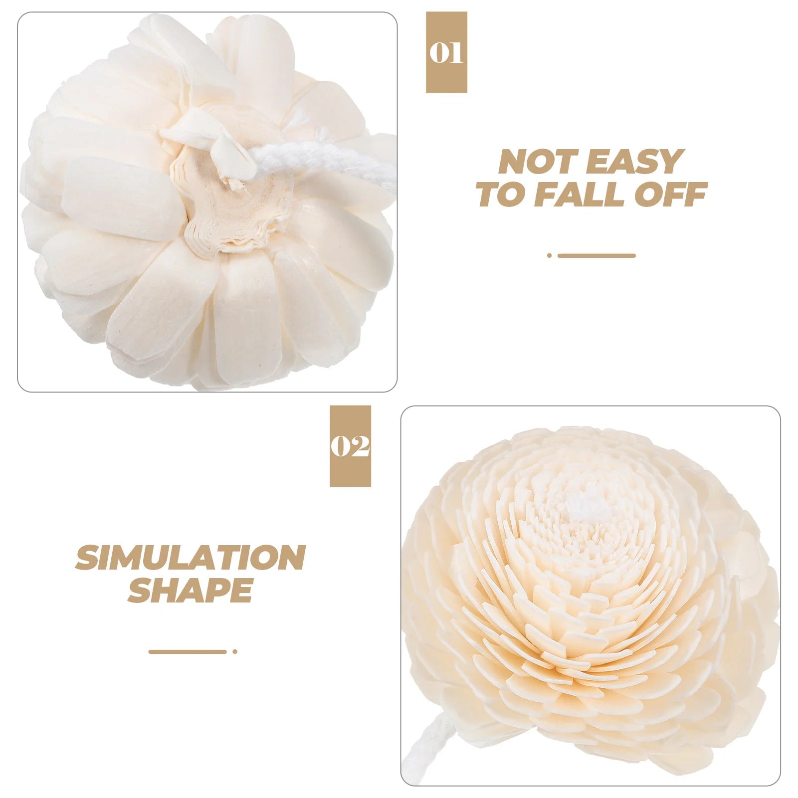 2Pcs Lavender Aromatherapy Diffuser Flower Head Air Freshener Romantic Aromatherapy For Home Health