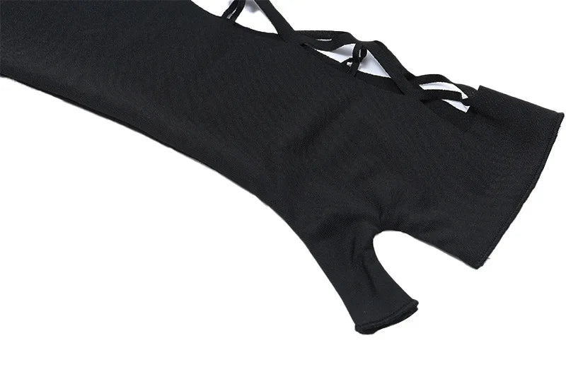 nibber Hollow Out Women Bodysuit Criss-Cross Full Sleeve Autumn Trend Skinny Sexy Solid Rave Party Club Streetwear Y2K Outfit