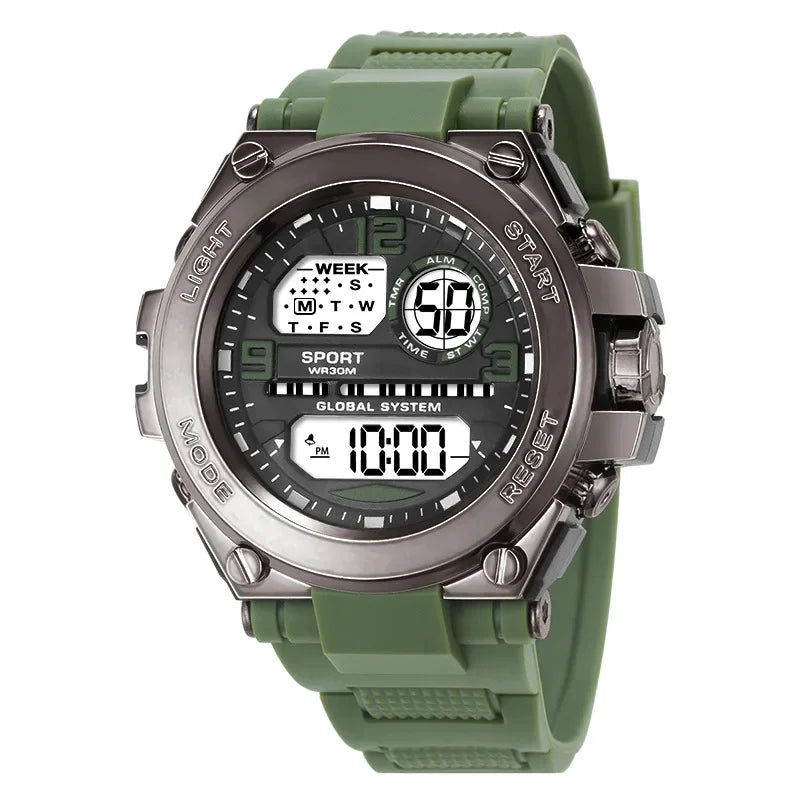Multifunction Men's Sports Watch Waterproof Luminous Alarm Clock Men LED Digital Watch Large dial Electronic Wristwatch for Man
