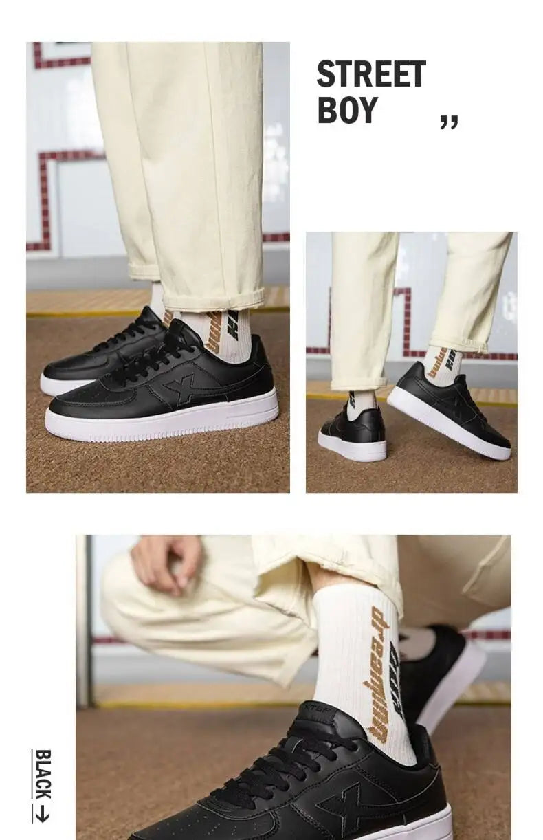 Xtep Men Skateboarding Shoes Non-Slip Casual White Couple Skate Sneakers Male Female Luxury Brand Shoes 881219319851