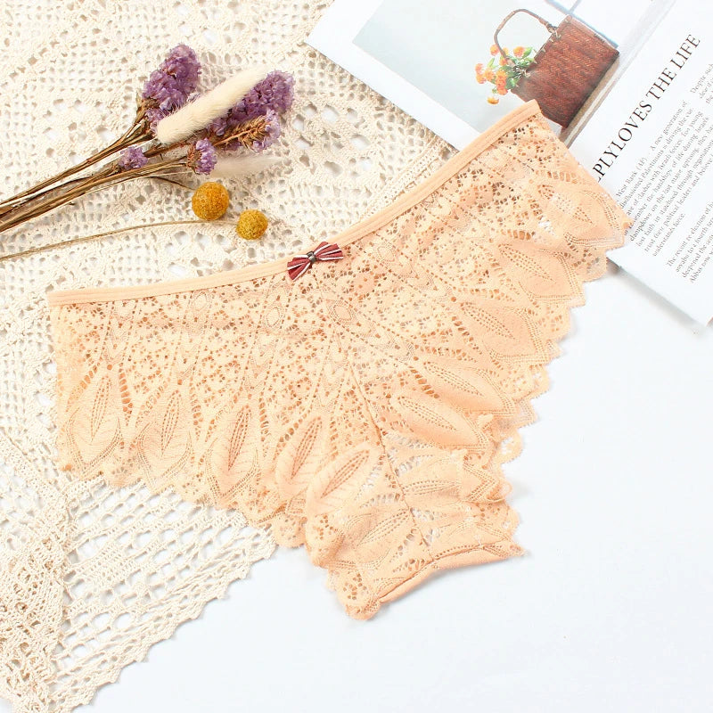 Sexy Panties For Women Low Waist Underwear Transparent Lace Briefs Breathable Soft Lingerie Female Underpants Sexy Woman's Panty