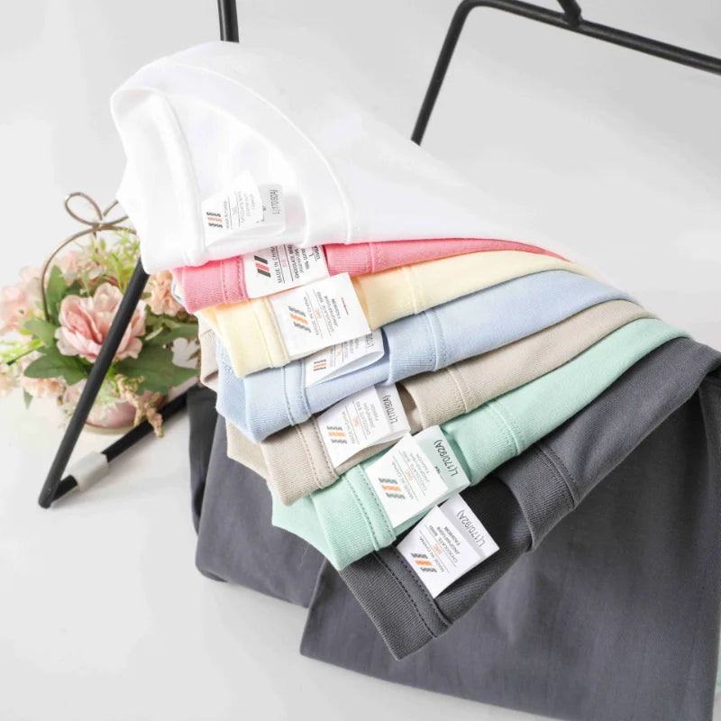 Oversized Summer T shirts for Women Men Brown Casual Female Korean Streetwear Tees Unisex Basic Solid Young Cool Tops