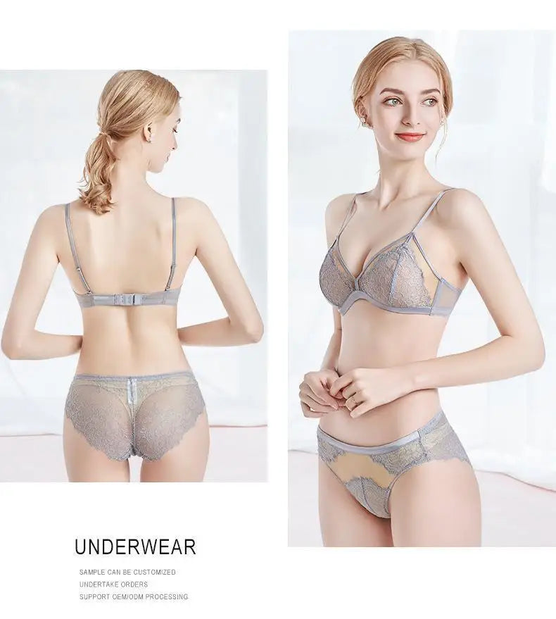 Women Lace Bra Padded Thin Lingerie Casual Ladies Underwear Elegant Daily Bralette