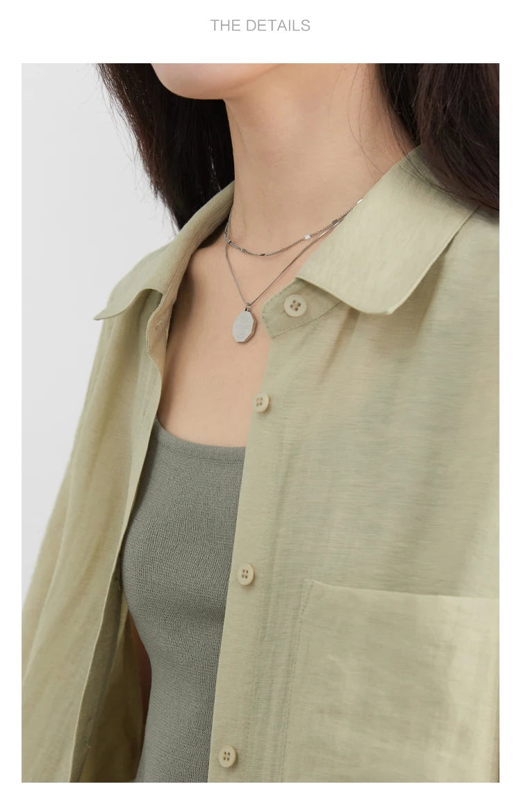 CHIC VEN Women Long Sleeve Shirts Solid Loose Casual New Style Design Back Hollow Out Shirt Female Blouse Spring Summer 2025