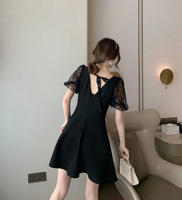 Midi Woman Dress Backless Dresses for Women Black Open Back Mesh Cheap Casual Elegant Chic on Sales Promotion Sensual Sexy Party