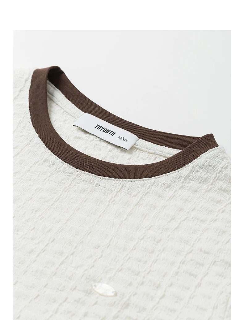 TOYOUTH Women Short Sleeve T shirt 2025 Spring New Tops 8521006