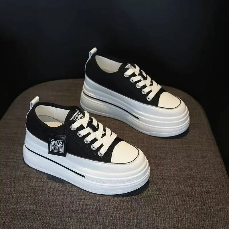 Canvas Shoes Women Spring Summer Casual Walking Platforms Vulcanized Shoes Ladies Fashion Chunky Sneakers Zapatos Para Mujer