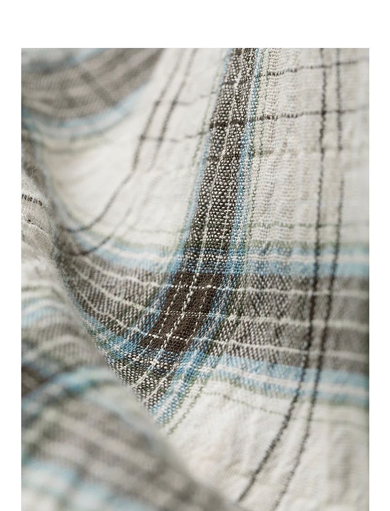 TOYOUTH Women Long Sleeve Blouse Shirt 2025 Spring New Cotton Plaid Retro Turn Down Collar Casual Shirt Tops