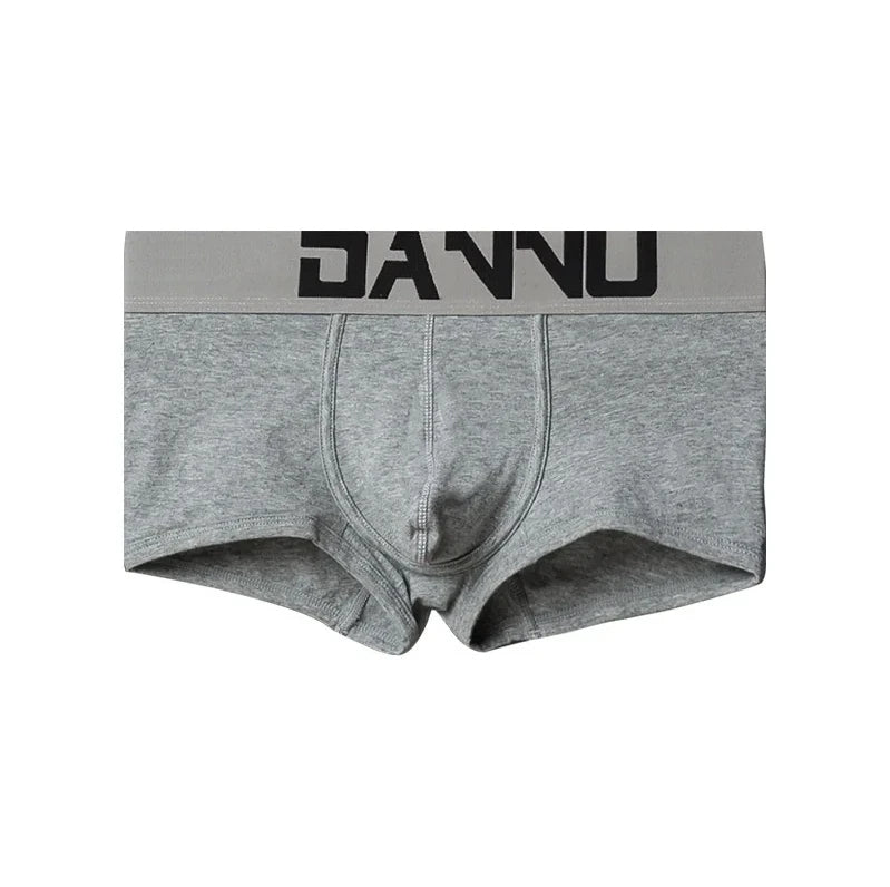 5 PCs Men's High Elastic Plain Color Comfortable Boxer Briefs Panties Breathable Pantyhose