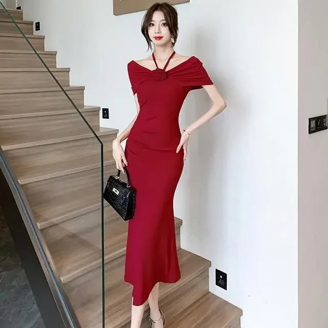 Dresses for Women Short Sleeve Corset Coquette Party Prom Maxi Sexy Long Tight Formal Occasion Bodycon Evening Woman Dress Hot