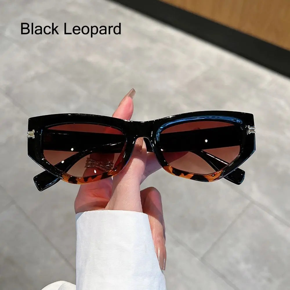 Vintage Cat Eye Sunglasses for Women New in Fashion Gradient Women Black Shades Trendy Chic Luxury Brand Designer Sun Glasses