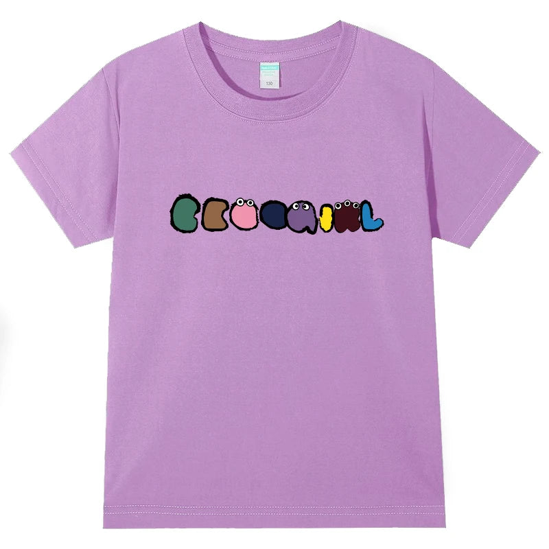 2023 Summer Kids Clothes Sweet Cool Girl T Shirt Short Sleeve Tops 100% Cotton FashionStreet style O-Neck  T-shirt for Children