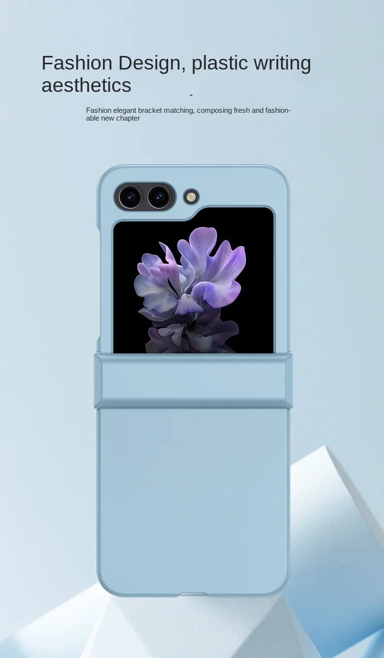 Skin Feel Hard Shell Phone Case for Samsung Galaxy Z Flip 6 5 4 3  Flip6 Flip5 Flip4 Flip3 5G Hinge Protection Shockproof Cover