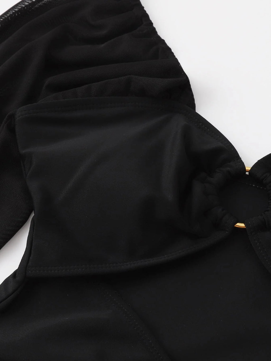 2025 Black Swimsuit One Piece Solid Long Sleeve Swimwear Women Bathing Suit Female Padded Swimming Summer Beachwear Bodysuit