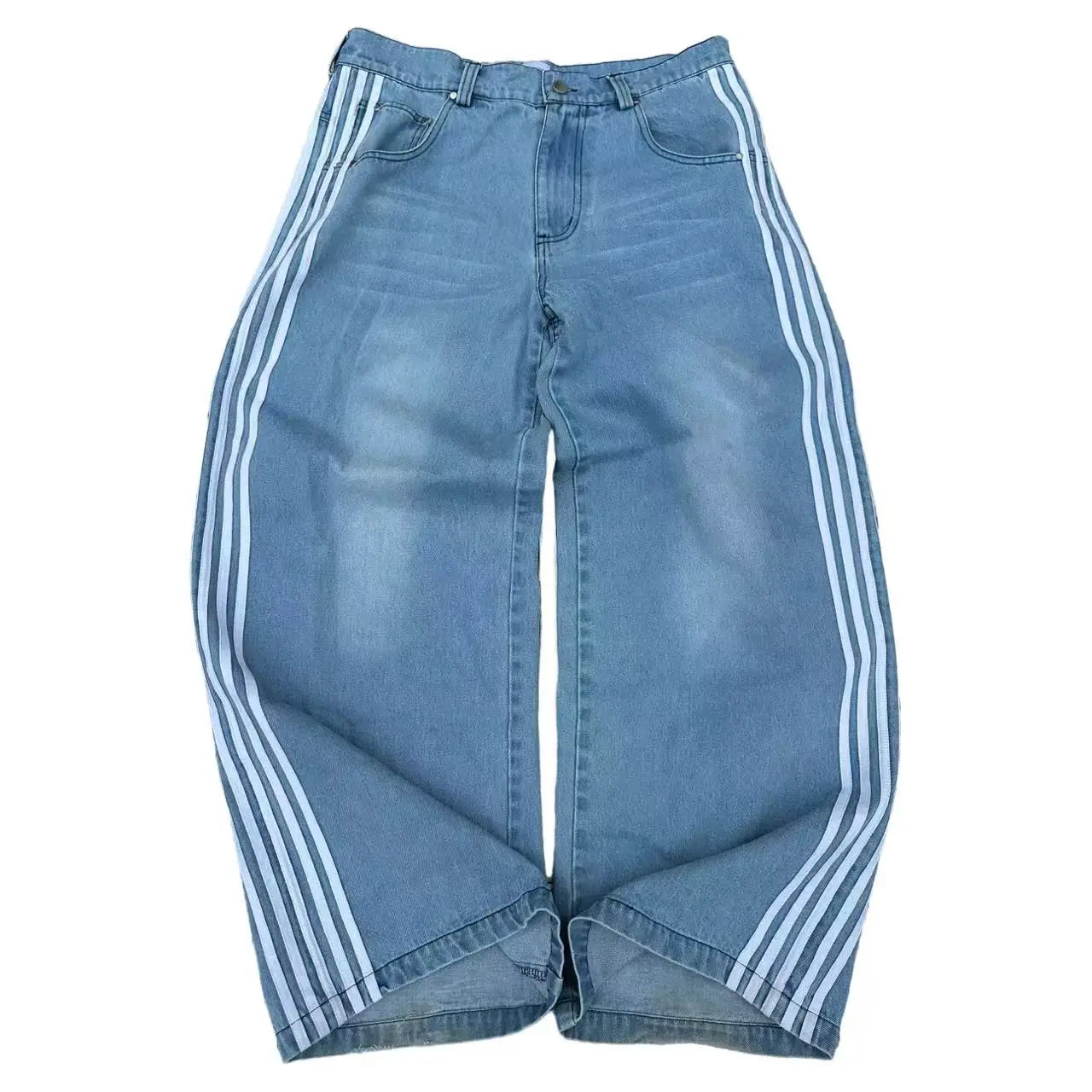 Y2k men baggy jeans Harajuku Fashion new striped wide-leg pants Punk Gothic street lovers casual oversized straight leg pants