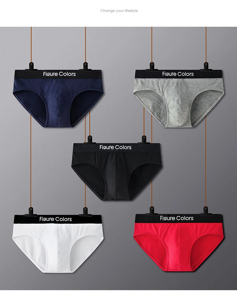 4pcs Men's Briefs Underwear Sexy Antibacterial Men's Panties Underpants Male U Convex boxer briefs for Man Absorbent Elastic