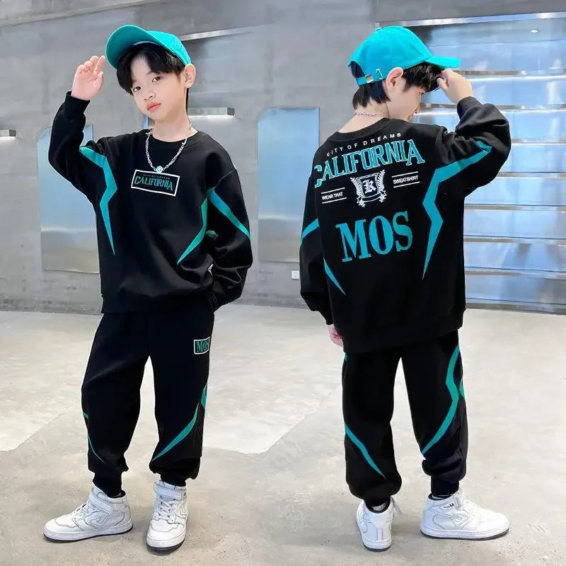 Boys Autumn/spring Collection 2024 Sporty Sweatshirt Trendy Children's Wear For Mid To Large Boys Stylish Casual Clothing