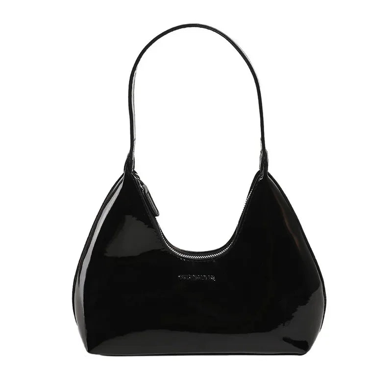 Fashionable Single Shoulder Bag Women's Handbag Underarm Moon Shape Casual Handbag PU Leather Trendy Bag for Ladies