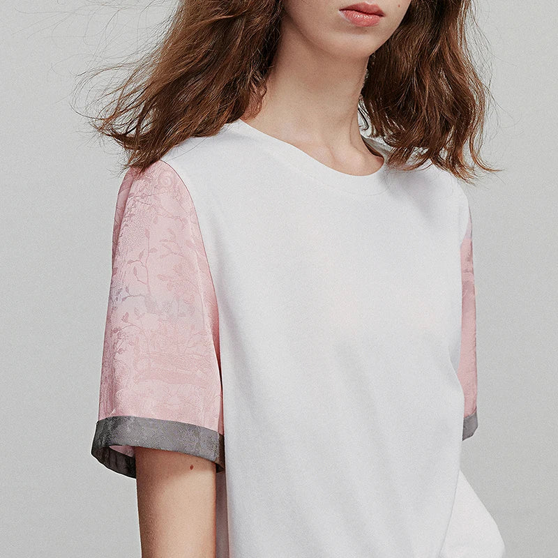 TOYOUTH Women Short Sleeve T shirt 2025 Summer New Casual Tops 8521048