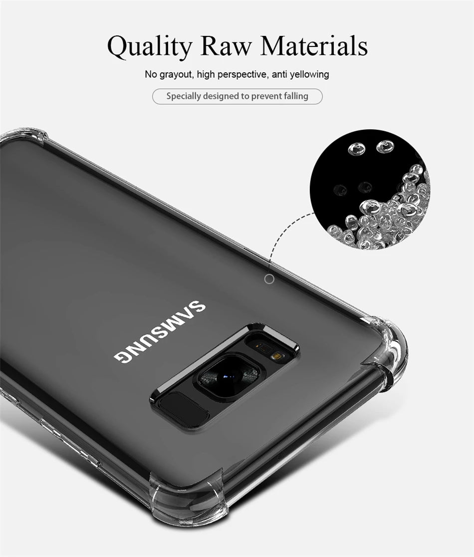 Thick Shockproof Case For Samsung Galaxy S22 S21 S20 S23 Ultra S10 S8 S9 Plus Phone Case For Samsung Note 10 9 8 Silicone Cover