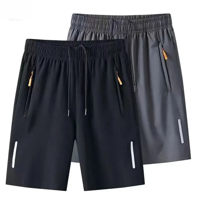 Summer Men Shorts Ice Silk Running Gym Sport Shorts Quick Dry Breathable Beach Short Pant Fitness Jogging Cool Casual Sportswear