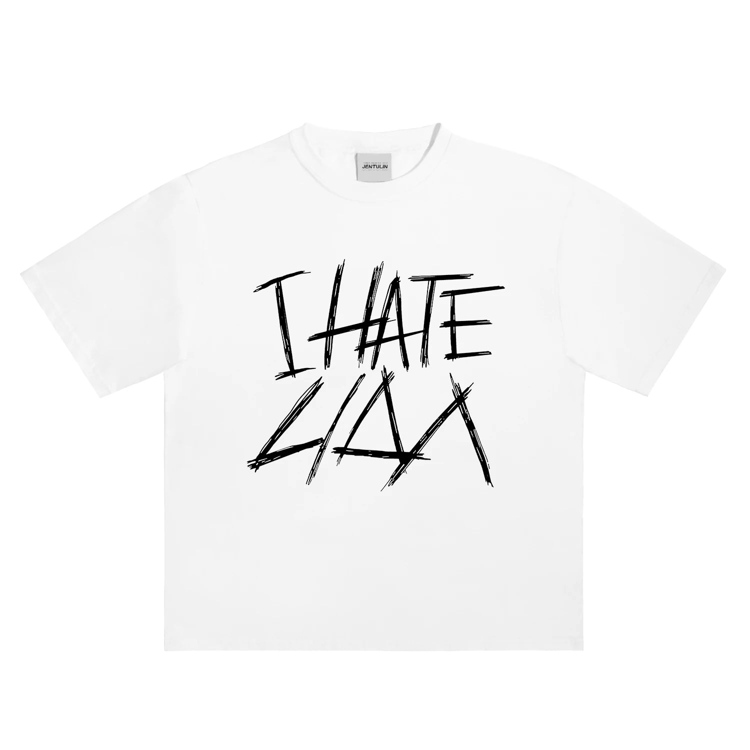 Hip Hop Streetwear Oversized Men Clothing Short Sleeve I Hate Lida Graphic Print Y2k Tops Tee Harajuku Goth Korean Tshirt Cotton